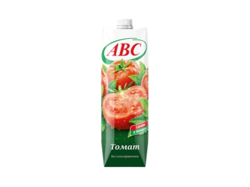Сок АВС томатный с мяк с/с восстан 1л т/призма