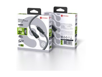 Кабель ATOMIC ELGATO USB-C - LIGHTNING PD 27W, 1.5 м, серый | 30.382