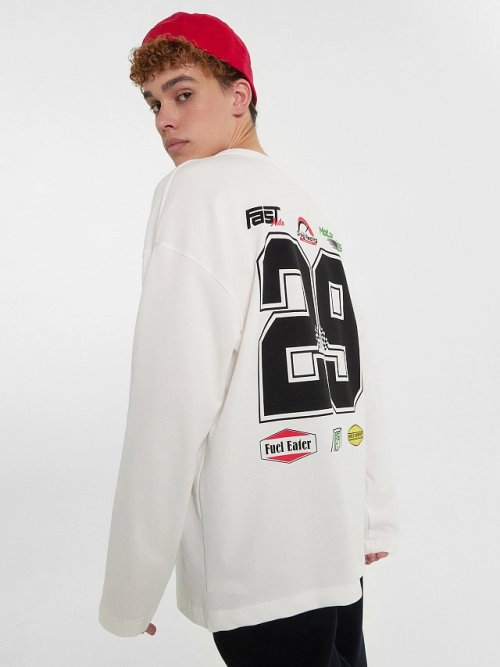 Лонгслив мужской белый "Motor racing", фото 6 из 6