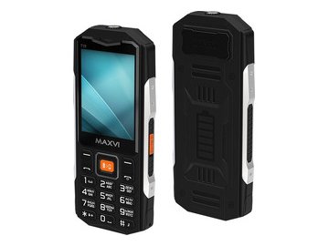 Мобильный телефон Maxvi T19 + ЗУ WC-112 (черный)