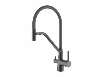 Смеситель для кухни Ledeme магнитный (оружейная сталь) L4897D-12