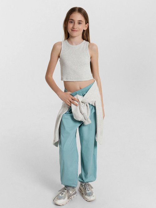 Брюки для девочек голубые, фото 1 из 5