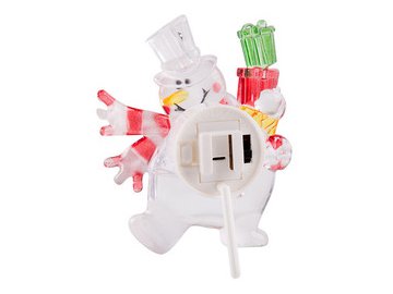 Фигура светодиодная NEON-NIGHT Снеговик с подарком на присоске 501-022 в Светлогорске 5 элемент