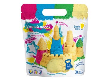 Песок кинетический Genio Kids Умный песок. Бесцветный 1 кг SSR971