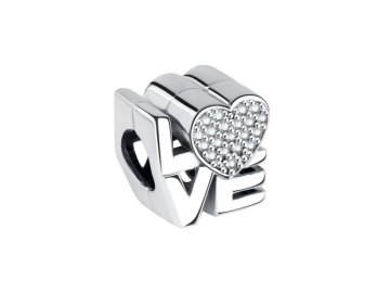 Подвеска шарм TALANT, серебро 925 проба, вставка фианит