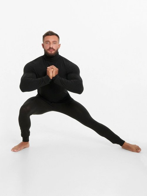 Прилегающие кальсоны "термо" черного цвета, фото 6 из 21