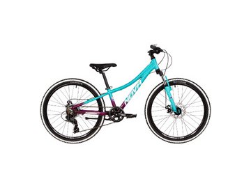 Велосипед Novatrack Katrina 7.D 24 2025 24AHD.KATRINA.10VGN5 (зелёный/фиолетовый)