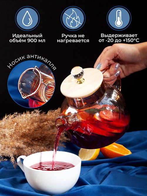 Чайник заварочный Crystal Wood 0,9L, фото 5 из 52