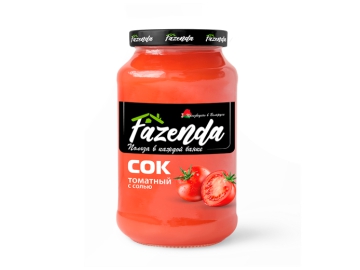 Сок Fazenda томатный с/м с солью восстан 1,420л ст/б