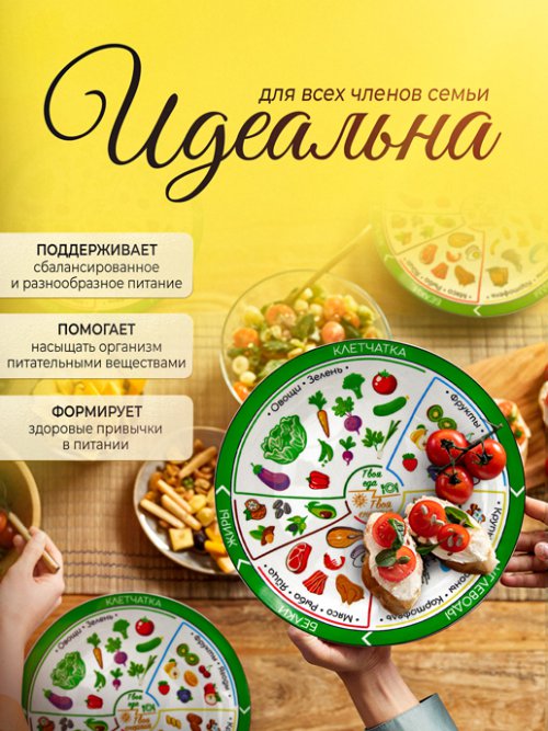 Тарелка для правильного питания Healthy (24 см), фото 5 из 33