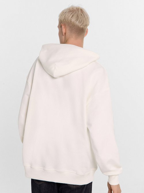 Худи мужское в светло-молочном цвете, фото 4 из 6