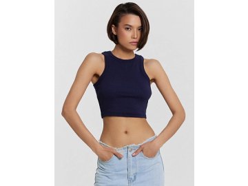 Топ женский синий укороченный