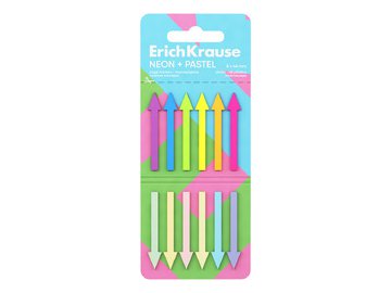 Клейкие закладки Erich Krause Neon + Pastel 65140