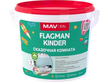 Краска FLAGMAN Kinder интерьерная белая полуматовая 5л (5,5 кг)