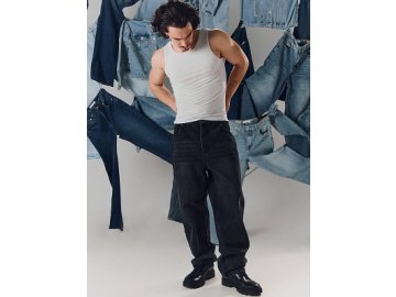 Джинсы мужские baggy leg черные в Кобрине Марк Формель