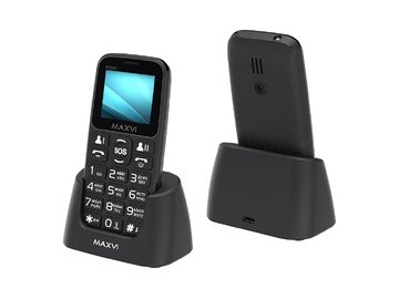 Мобильный телефон Maxvi B110ds +ЗУ WC-112 (черный)