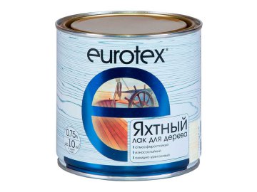 Лак Eurotex Яхтный (Полуматовый) 0.75л