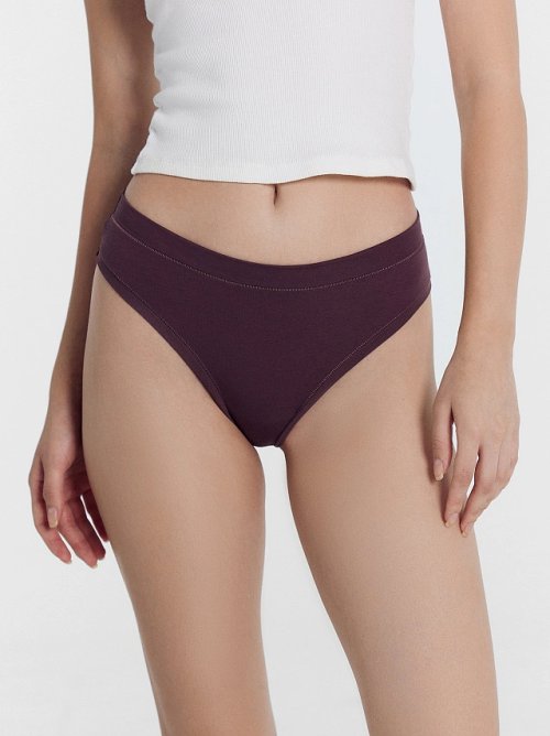 Трусы женские бразилиана в коричневом цвете, фото 3 из 6