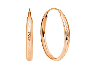Серьги конго TALANT, красное золото 585 проба