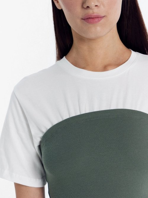 Джемпер женский бело-зеленый, фото 5 из 5