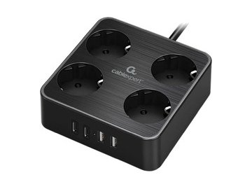 Сетевой фильтр Cablexpert PLT-4-C2U2-B-3