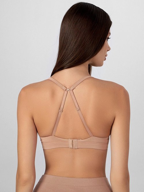 Бюстгальтер t-shirt бежевый без косточек, фото 3 из 24