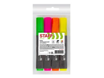 Набор текстовыделителей Staff College Stick 151501 (4 шт)