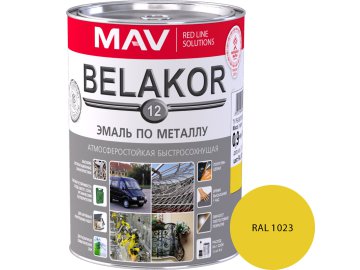 Эмаль MAV Belakor-12 Ral 1023 (1л, желтый)