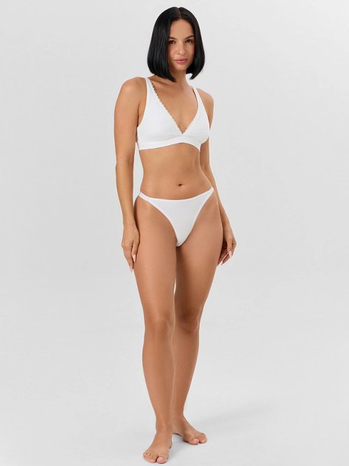 Трусы женские бразилиана белые, фото 6 из 16