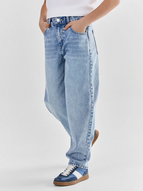Джинсы baggy leg для мальчиков голубые, фото 3 из 5