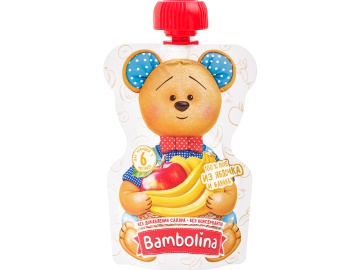 Пюре "BAMBOLINA" (яблоко/банан,пауч)100г в Дятлово Евроопт