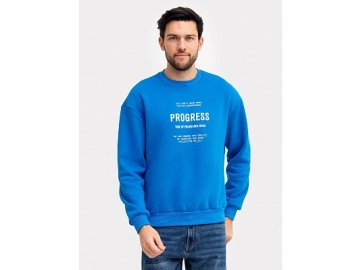 Джемпер мужской ультрасиний с печатью в Лепеле Марк Формель