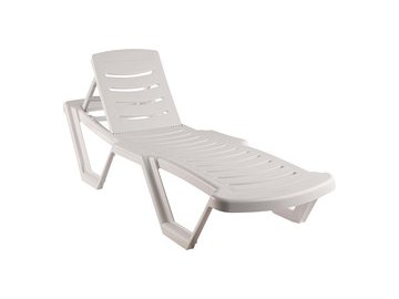 Шезлонг Ellastik Plast Элластик 187x63.5x32 (белый)