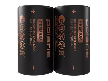 Батарейки щелочные Polaris PB LR14 (С) (2шт) Premium в Мозыре 5 элемент