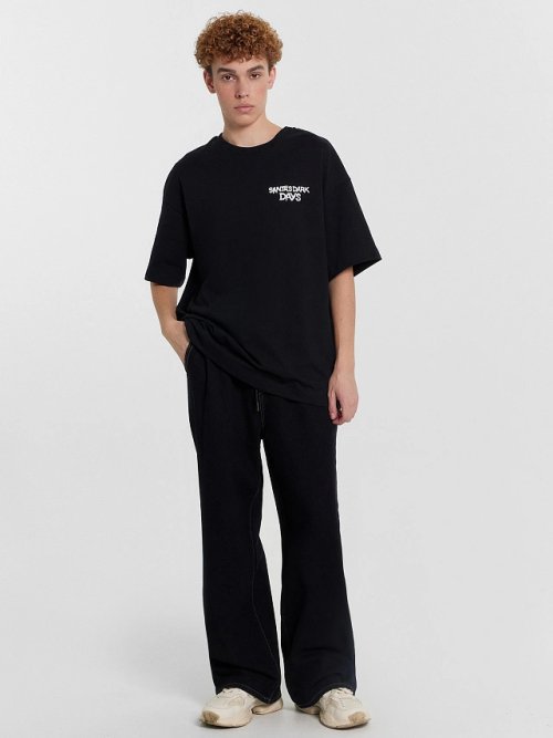 Футболка мужска черная оверсайз с принтом «Santa’s dark day», фото 3 из 7