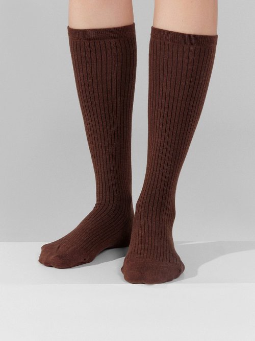 Термоноски женские коричные высокие, фото 5 из 15
