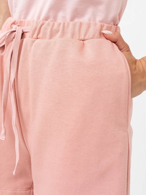 Свободные шорты мини с высокой линией талии в персиковом цвете, фото 4 из 4