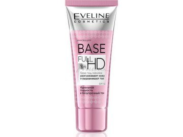 База под макияж EVELINE Base full HD Выравнивающая, 30 мл