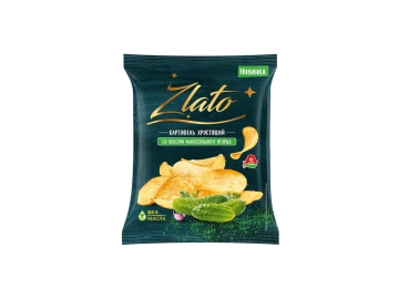 Картофель хрустящий "Zlato" со вкусом малосольного огурчика, 70г