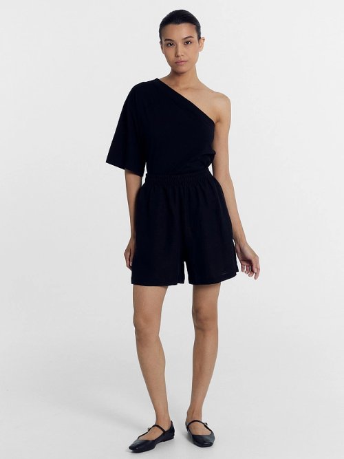 Шорты женские черные льняные, фото 3 из 15