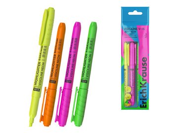 Набор текстовыделителей Erich Krause Visioline V-15 Light Neon 65572