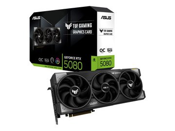 Видеокарта ASUS TUF Gaming GeForce RTX 5080 16GB GDDR7 OC Edition TUF-RTX5080-O16G-GAMING на акции в магазинах 5 элемент