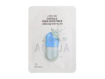 Тканевая маска для лица LEBELAGE Capsule Aqua Mask Pack c гиалуроновой кислотой