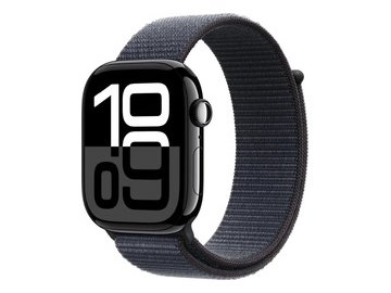 Смарт-часы Apple Watch S10 46mm A2999 (MWWR3ZP/A) Jet Black Aluminium Case with Ink Sport Loop (нейлоновый ремешок)