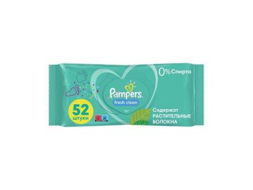 Салфетки влажные PAMPERS Fresh Clean детские, 52 шт