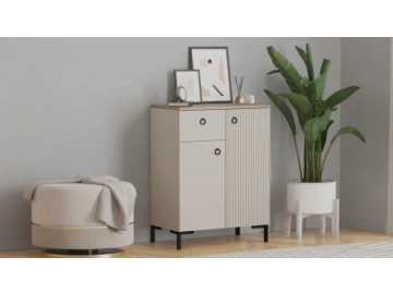 Тумба двухдверная с ящиком Zima, Дуб сильверджек ореховый+Глиняный серый