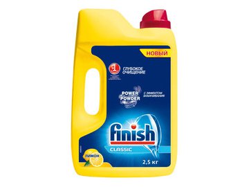 Средство для мытья посуды в посудомоечных машинах порошкообразное FINISH Classic Лимон 2,5 кг (0011180057)