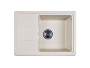 Мойка из каменной крошки WISENT W620-30 (крем) 620х435 без сифона