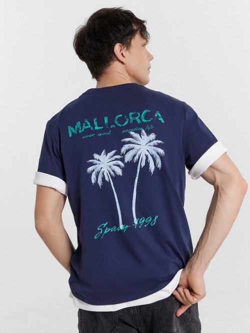 Футболка мужская синяя с принтом "Mallorca", фото 6 из 12