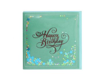 Открытка Happy Birthday Звездочки, арт MNH-005